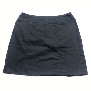 Chaus Black Jean Skirt Pockets Side Zipper Size 16